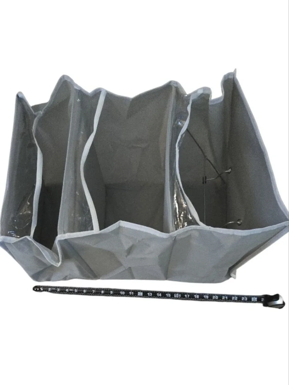 Hanging Closet Organizer - Gray 3-Tier Storage